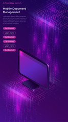 Wall Mural - document manager business concept vector isometric illustration