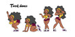 © sergeygerasimov - Twerk dance character afro sexy girl in cartoon style.