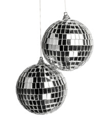 Wall Mural - Mini disco ball isolated on white background