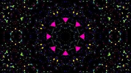 Wall Mural - Abstract colored lights that look bright, fun on a black background.