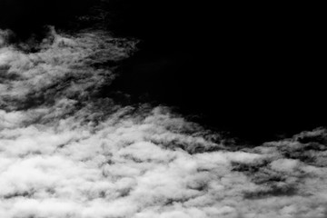 Wall Mural - clouds isolated on black background with clipping path.abstract drak.