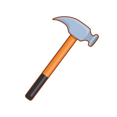 Sticker - Vector illustration of hammer