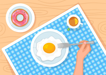 Sticker - Picture of served breakfast