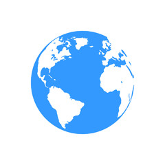 Wall Mural - earth globes isolated on white background. flat planet earth icon. vector illustration.