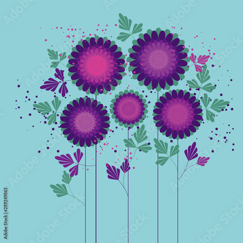 Purple geometric folk chrys...