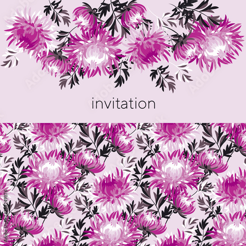 Elegant chrysanthemum seaml...