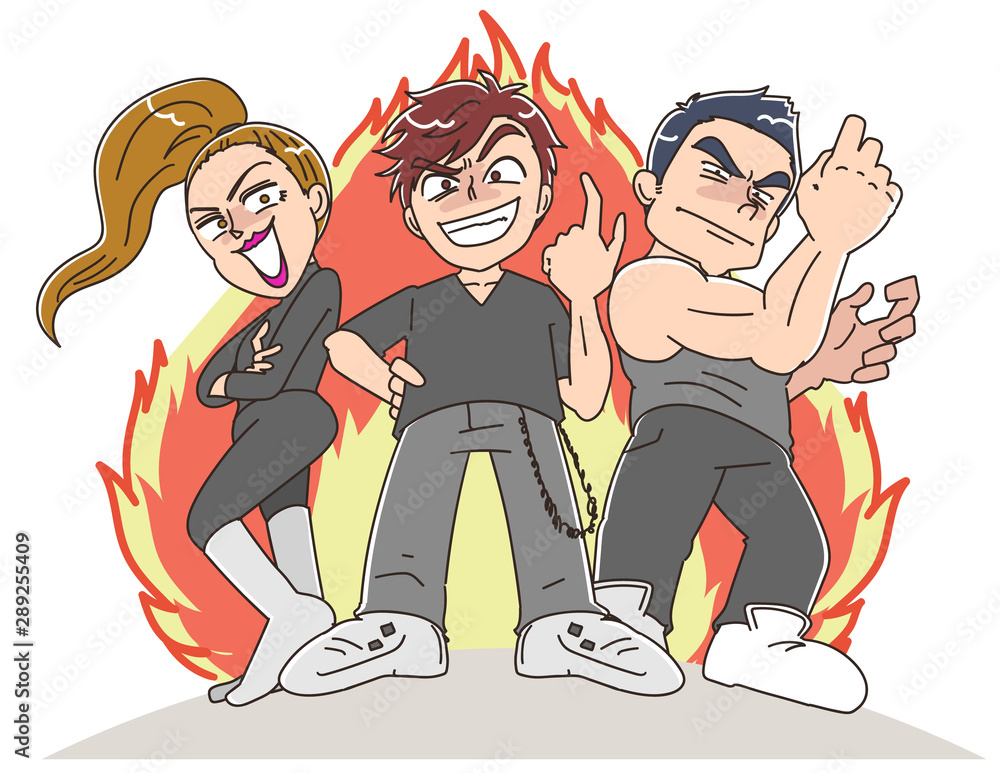 悪の組織 強敵 ライバル イラスト 289255409 Cuadros Entelados En Triptico