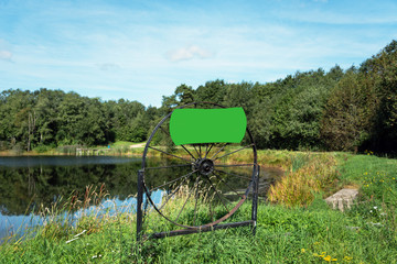 Poster - View to blue lake.