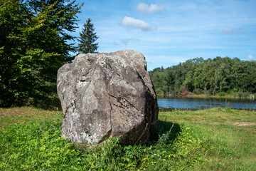 Poster - View to blue lake.