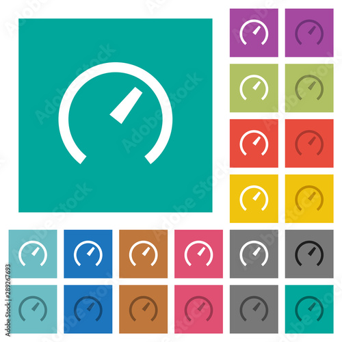 Cuadros en Lienzo Speedometer square flat multi colored icons
