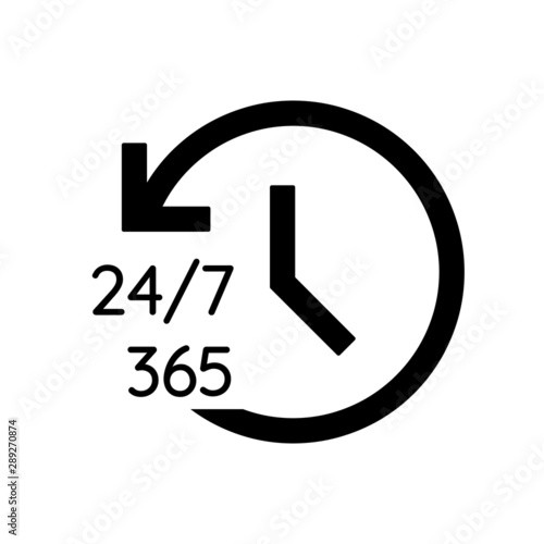 Steady Service All Day All Week All Year 24 Hours 7 Days 365 Vector Icon Stock Vector Adobe Stock Steady Service All Day All Week All Year 24 Hours 7 Days 365 Vector Icon Stock Vector Adobe Stock