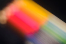 Colorful Background In Blur, Color Pencils In Blur. Colors Of Rainbow