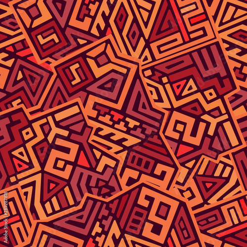 Creative ethnic style vector seamless pattern Tableau sur Toile