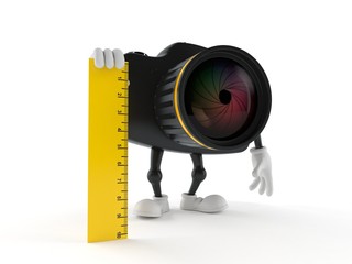 Wall Mural - Camera character holding ruler