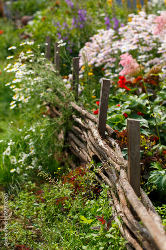 Farm Fence Woven From Branches Fencing Flowerbed Buy This Stock Photo And Explore Similar Images At Adobe Stock Adobe Stock