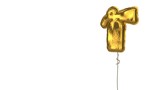 Fototapeta Zwierzęta - gold balloon symbol of fire extinguisher on white background