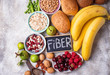 Products rich in fiber. Healthy diet food