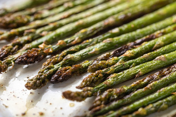 Wall Mural - preparation of grilled asparagus image