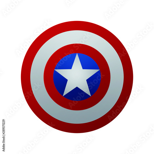 Cuadros en Lienzo Captain America Shield. Vector illustration