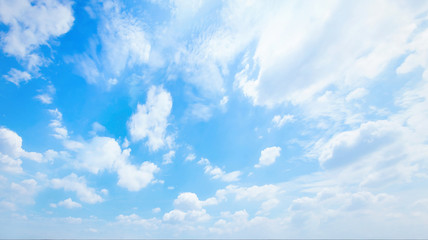 Wall Mural - beauty white cloud and clear blue sky in sunny day texture background