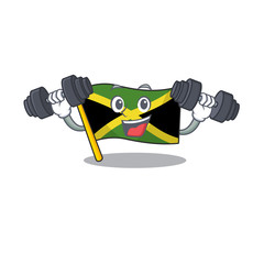 Poster - Fitness flag jamaica isolated with the cartoon