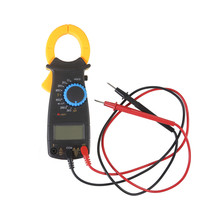 Clamp Amp Meter For Electrical Tester That Combines A Voltmeter With A Clamp Type Current Meter Multi-functional Isolate On White Background. Clipping Path