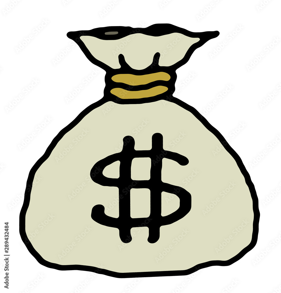 ドルマークの描かれた袋 Stock Illustration | Adobe Stock