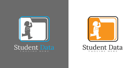 Wall Mural - student data logo , kids data icon, can for use application icon -vector