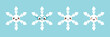 © cosmic_pony - Set, collection of cute cartoon smiling snowflakes characters for winter and christmas design.