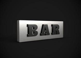 Slots Bar Symbol Slot Machine Reel Casino 3D Render