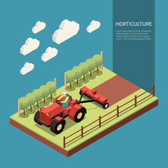 Poster - Horticulture Isometric Composition