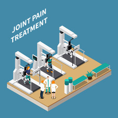 Poster - Joint Pain Treatment Isometric Composition