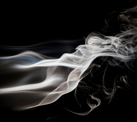 Smoke on black background