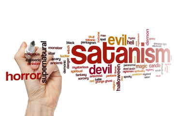 Wall Mural - Satanism word cloud