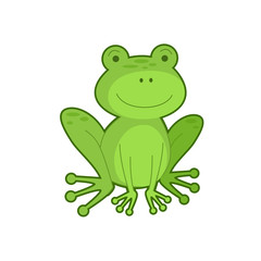 Sticker - Vector illustration of green frog