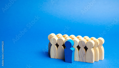 Cuadros en Lienzo A team of workers on a blue background