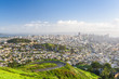 San Francisco, California, USA skyline from Twin Peaks in the morning.