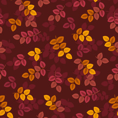 Wall Mural - Bright autumn vector seamless pattern for textile