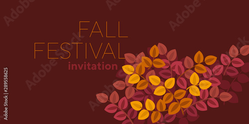 Bright autumn vector patter...