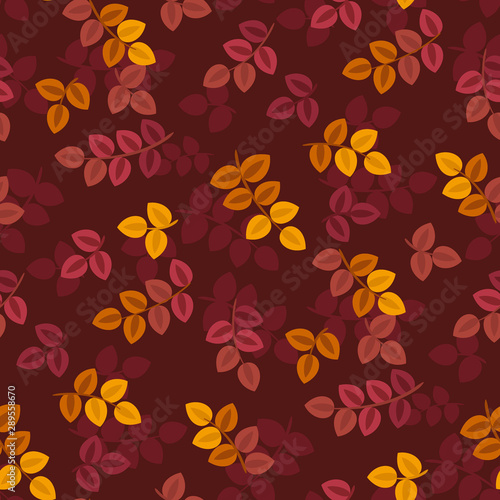 Bright autumn vector seamless pattern for textile
