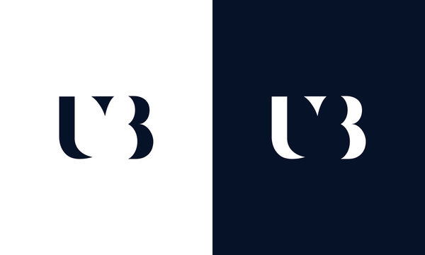 Abstract letter UB logo. This logo icon incorporate with abstract shape in the creative way.