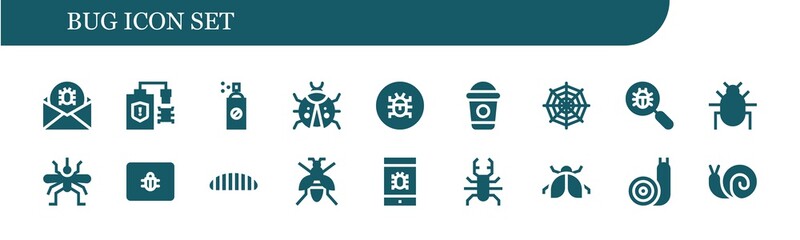 Poster - bug icon set