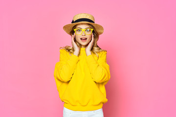 Poster - portrait of girl in a hat