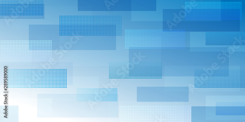 Abstract background of intersecting rectangles consisting of dots, in light b...