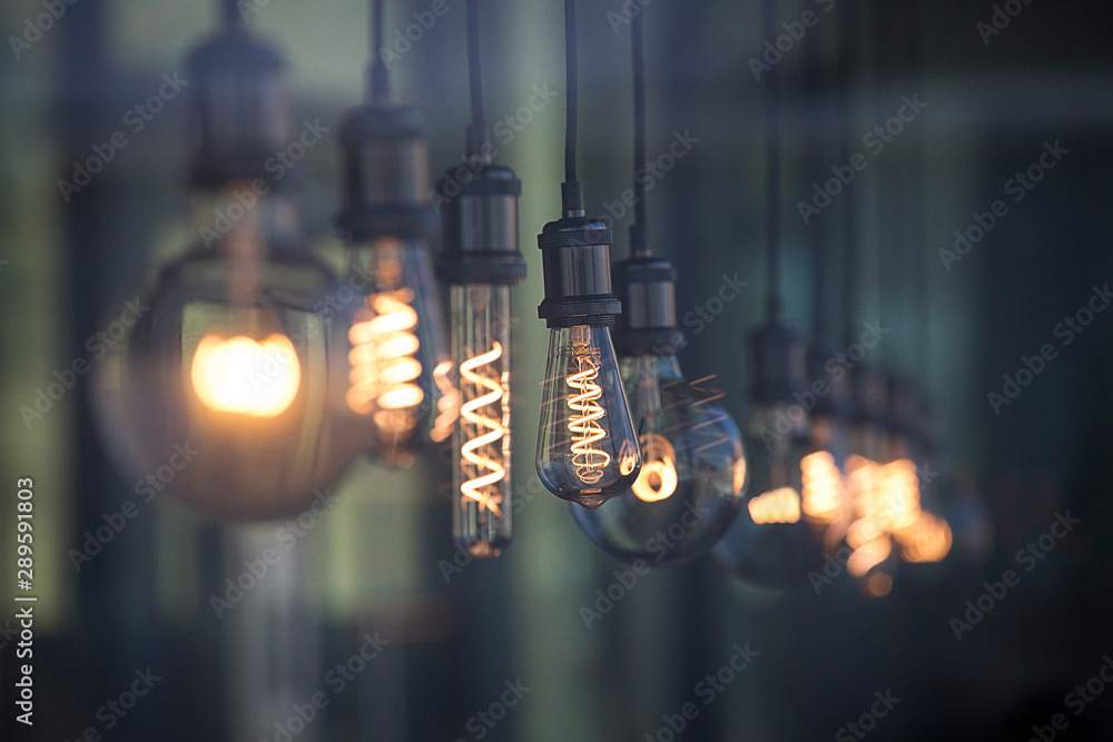 Energie LED Lichterkette - obrazy, fototapety, plakaty 