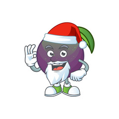 Poster - Santa star apple character in cartoon mascot