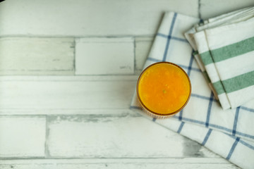 Wall Mural - Glass of fresh orange juice