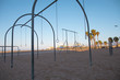 © Llstock - Travelling Rings for exercise at muscle beach jungle gym on in Santa Monica, California at early morning