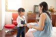 © Stock_ko - An Asian daughter gave her mother a gift on a special day.