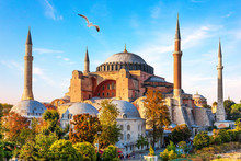 Famous Hagia Sophia Mosque In Istanbul, Turkey